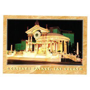 Vintage Postcard Caesars Palace Las Vegas Hotel Casino 2US NV 433 Evening Lights